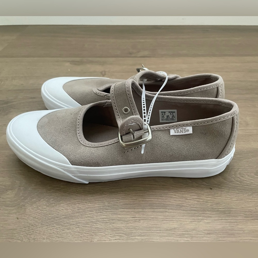 Vans Women Suede Taupe Mary Jane Sneakers
